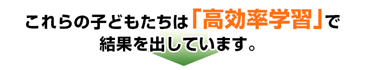 これらの子どもたちはヘーグルの幼児教育で「高効率学習」で結果を出しています。